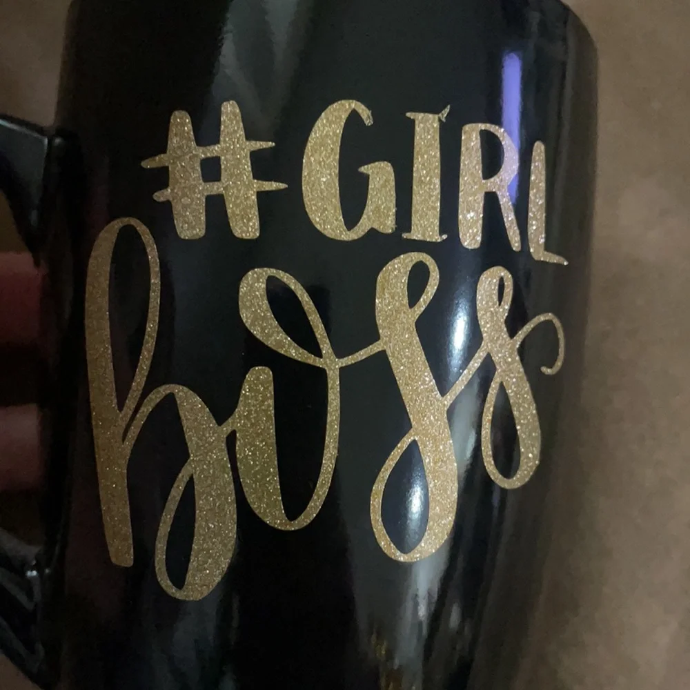 # Girl Boss ceramic black coffee mug